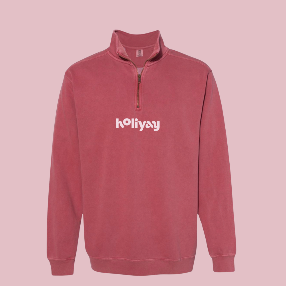 Quarter Zip Sweatshirt  - Holiyay logo